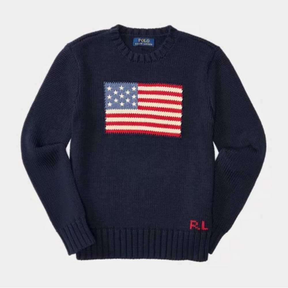 Polo Ralph Lauren Flag Cotton Crewneck
Sweater